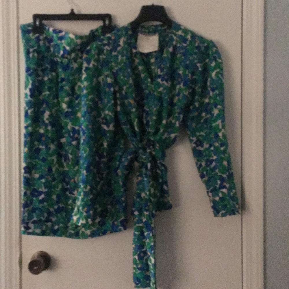 Vintage ysl rive gauche top and skirt